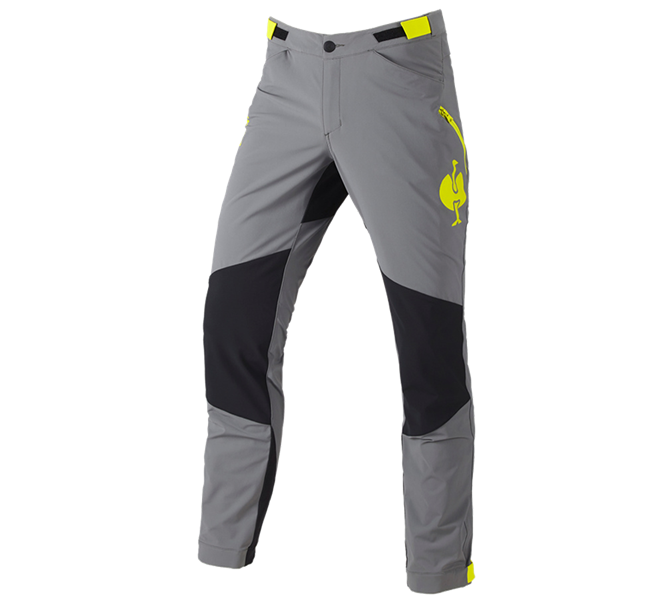 Hoofdaanzicht, e.s.trail, Functionele broek e.s.trail, bazaltgrijs/zuurgeel