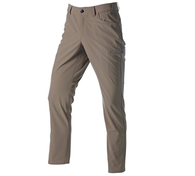 Hoofdaanzicht, Werkbroeken, 5-pocket-werkbroek chino e.s.work&travel, omber bruin