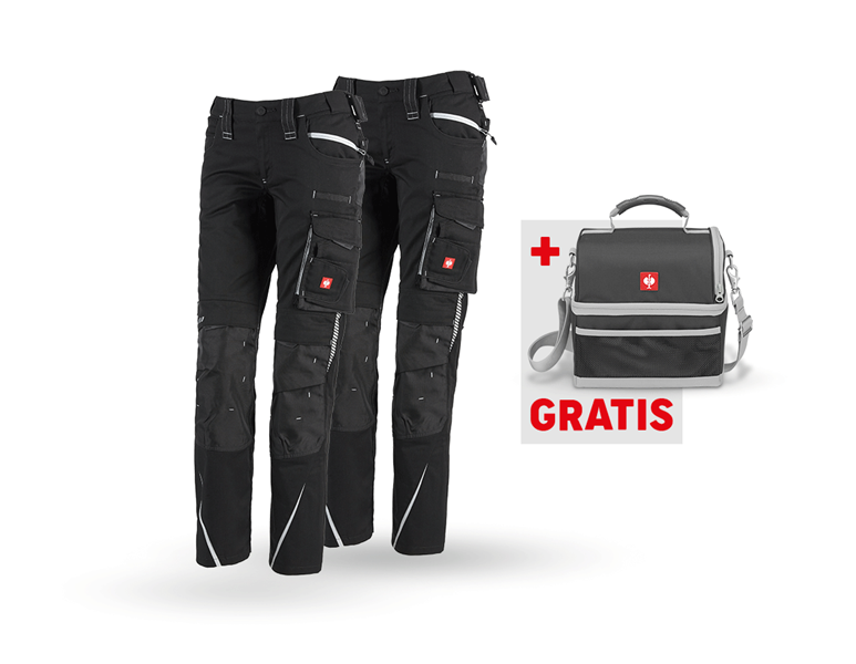 Hoofdaanzicht, Kleding, SET: Damesbroek + dameswinterbroek e.s.motion 2020, zwart/platina