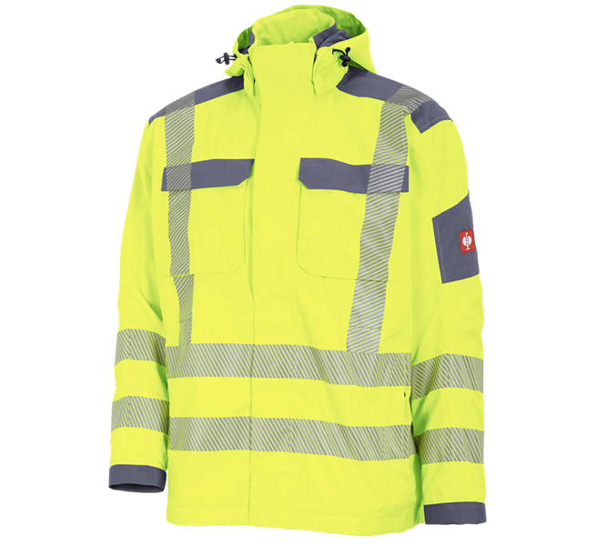 Vue principale, Vêtements haute visibilité, Veste fonctionnelle de signalisation e.s.prestige, jaune fluo/gris