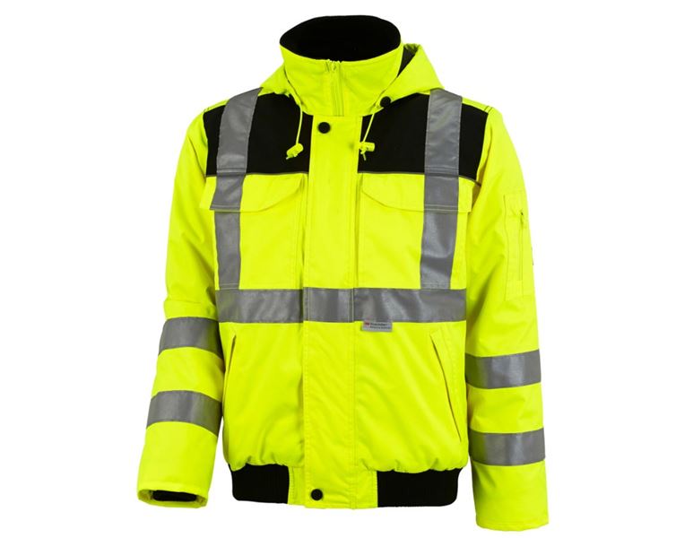 Vue principale, Vêtements, Blouson d’aviateur de signalisation e.s.image, jaune fluo