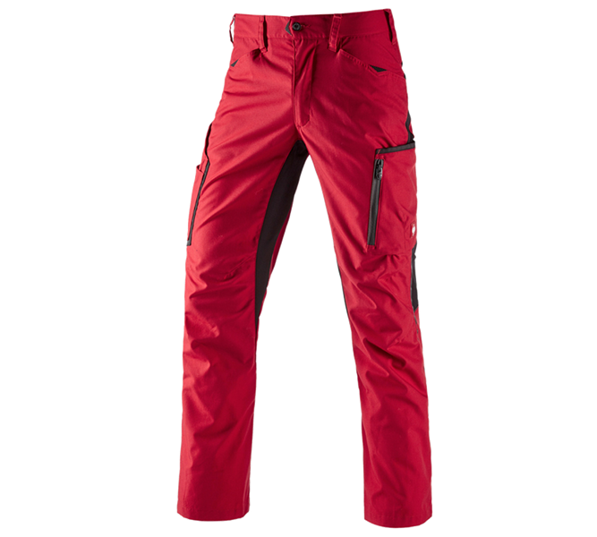 Vue principale, e.s.vision, Pantalon à taille élastique d'hiver e.s.vision, rouge/noir
