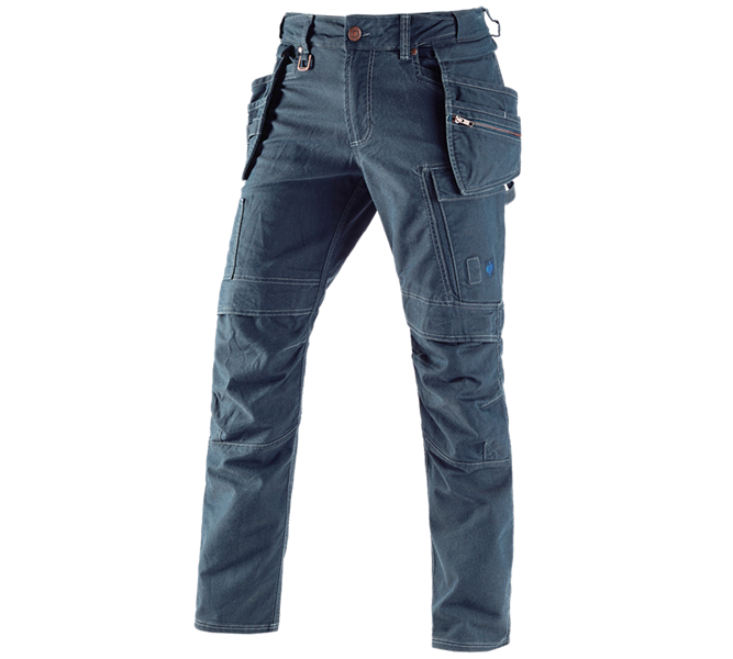 Vue principale, Pantalons élastiques, Pantalon à taille élastique holster e.s.vintage, bleu arctique