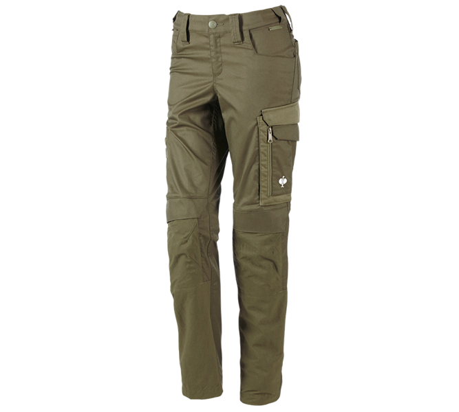 Vue principale, Femmes, Pantalon à taille élast. e.s.concrete light,femmes, vert boue/vert stipa