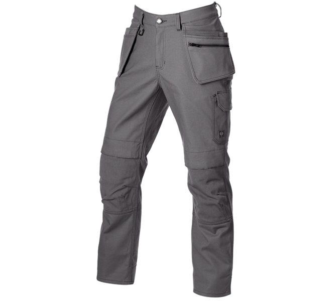 Hoofdaanzicht, e.s.iconic, Worker-werkbroek e.s.iconic tool-pouch, carbongrijs
