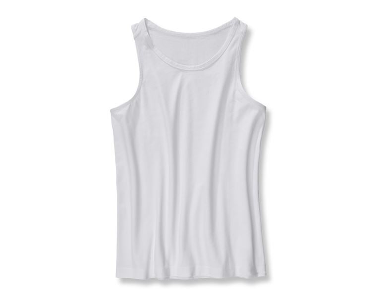 Hoofdaanzicht, Kleding, e.s. Cotton stretch tankshirt, wit