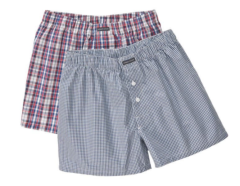 Vue principale, Caleçons | Boxer, e.s. Short Boxer, lot de 2, blanc/pacifique+rouge/pacifique/blanc