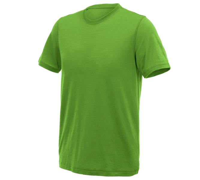 Hoofdaanzicht, T-Shirts, e.s. T-Shirt Merino light, zeegroen