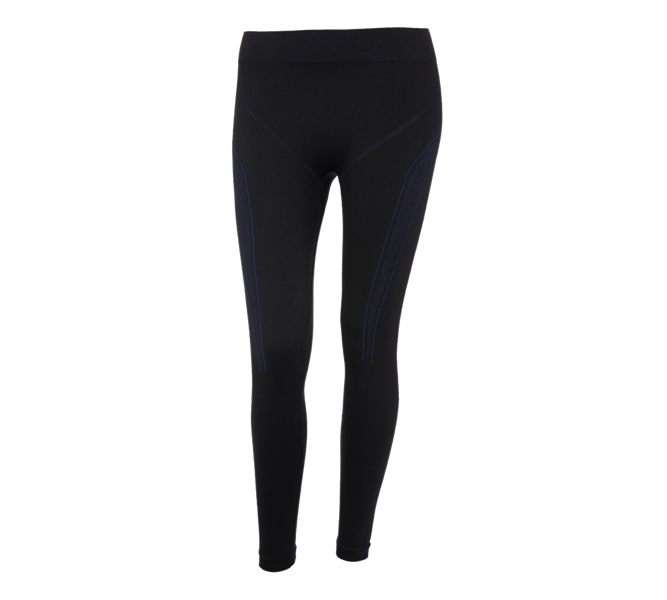 Vue principale, Vêtements thermiques, e.s. Pantalon long foncti. uniforme - warm ,femmes, noir/bleu gentiane