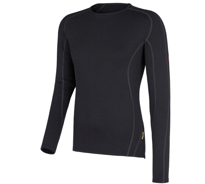 Hauptansicht, Bekleidung, e.s. Funktions-Longsleeve clima-pro, warm, Herren, schwarz