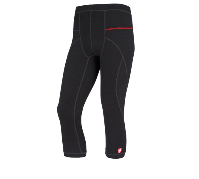 Vue principale, Caleçons longs, e.s. Fonction-3/4 Pants basis-warm, noir