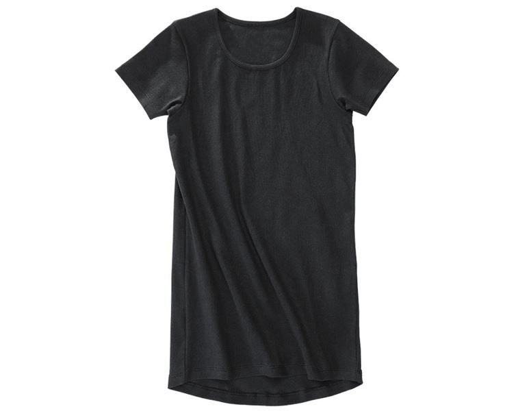 Vue principale, Sous-vêtements, e.s. Cotton rib t-shirt, noir