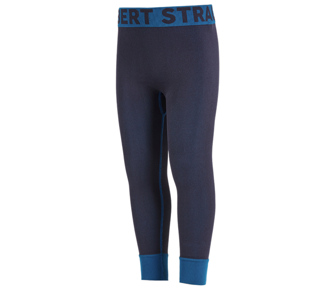 Hoofdaanzicht, Thermo Ondergoed	, e.s. Functionele-Long Pants seamless-warm,kinderen, donkerblauw