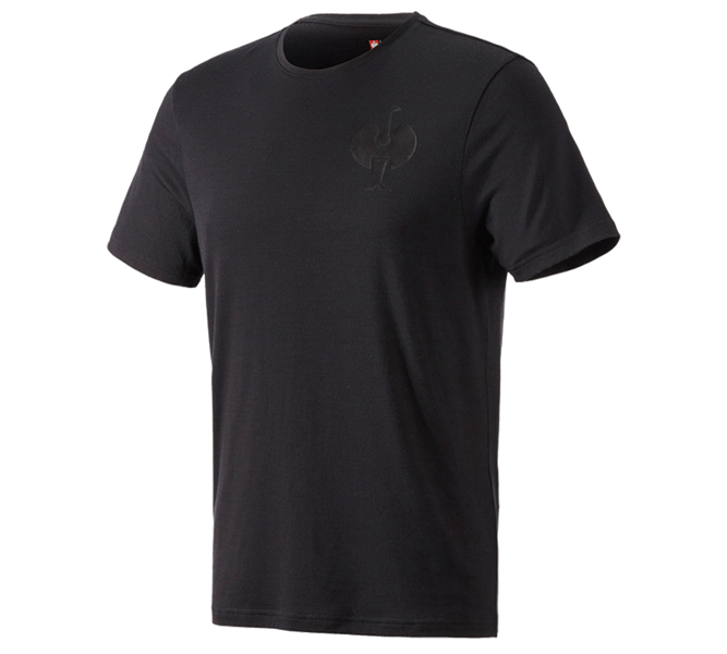 Hoofdaanzicht, Zoeken, T-Shirt Merino e.s.trail, zwart