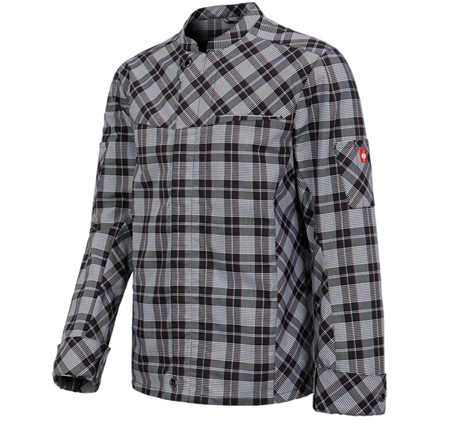 Hauptansicht, SALE, Berufsjacke langarm e.s.fusion, Herren, schwarz/weiß/rot