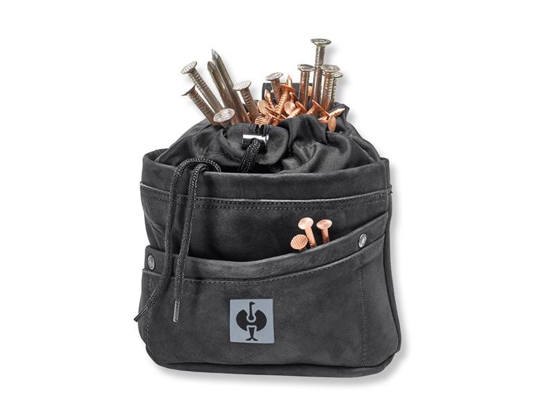 Vue principale, Sacoches à outils, Poche à clous en cuir e.s.vintage, noir