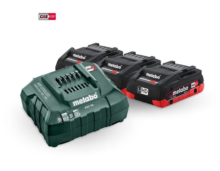 Hoofdaanzicht, Sets, Metabo accu-pack 3x 4,0 LiHD accu's + lader