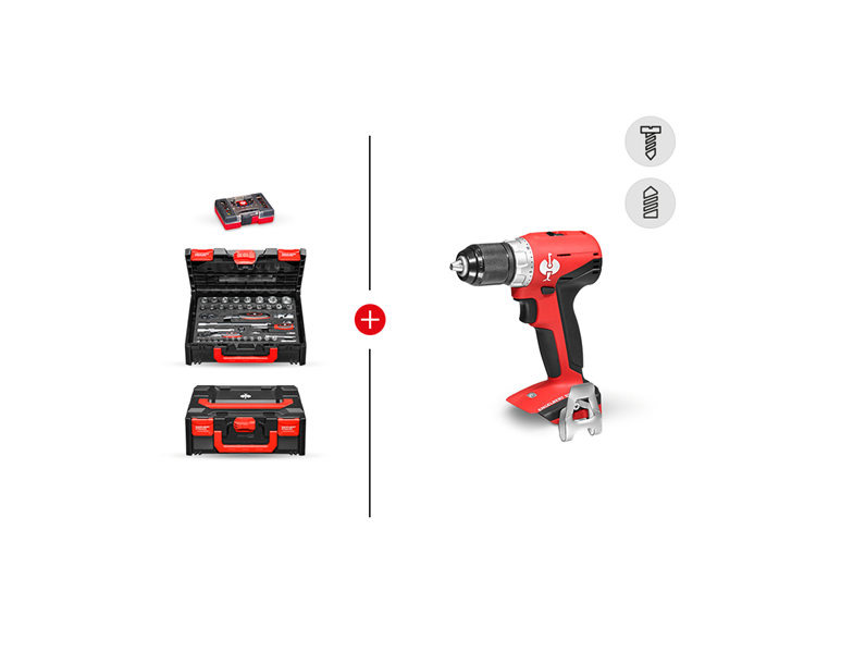 Vue principale, Outils, KIT COMBINÉ 2+18,0V perceuse- visseuse sans fil S