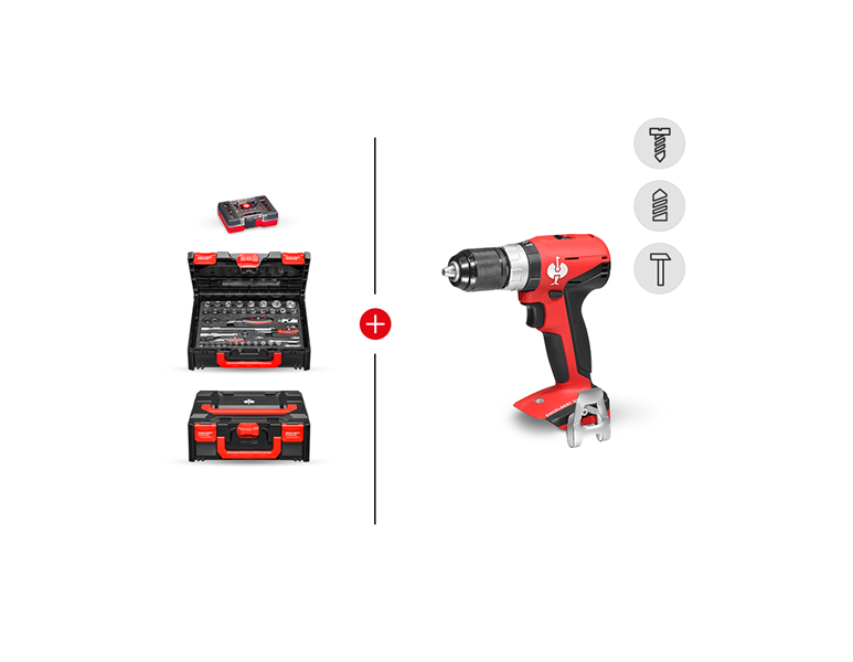 Vue principale, Outils, KIT COMBINÉ 2+18V viss. à percuss. sur batterie L