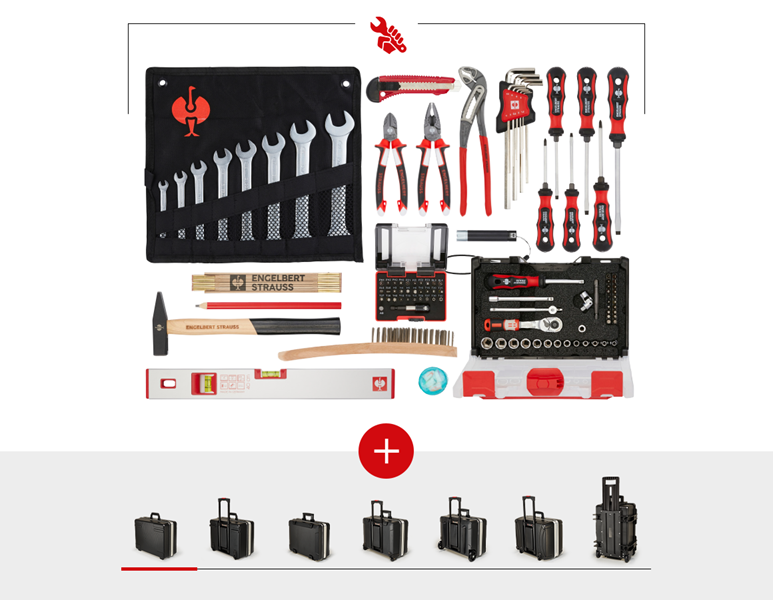 Vue principale, Outils, Kit d'outils Allround avec coffre