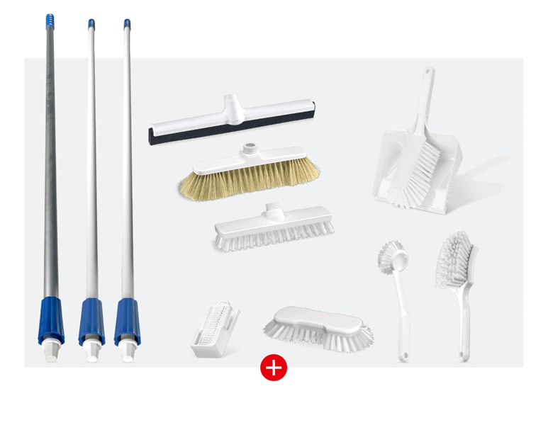 Hoofdaanzicht, Vochtige reiniging | Natte reiniging, Industriële borstels Classic testset