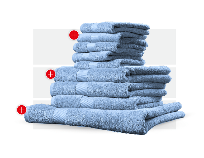 Hauptansicht, Betriebsbedarf, Handtuch Premium Geschenk-Set, hellblau