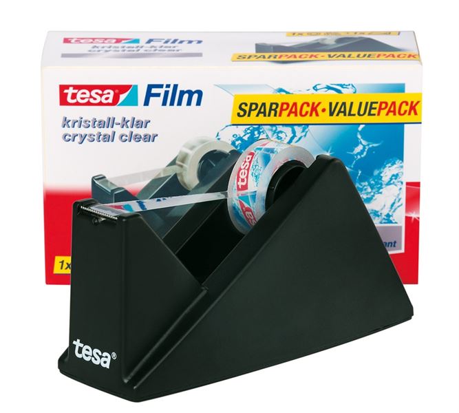 Hauptansicht, Schreibtischzubehör, Tesa Sparset: Tischabroller + 1 Rolle tesafilm