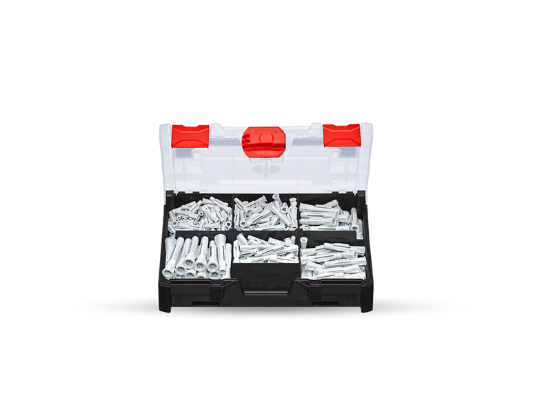 Hoofdaanzicht, Pluggen, Assortiment universele pluggen UD K in STRAUSSbox