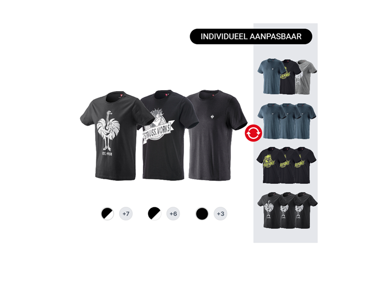 HERENSET: 3x e.s. T-shirt