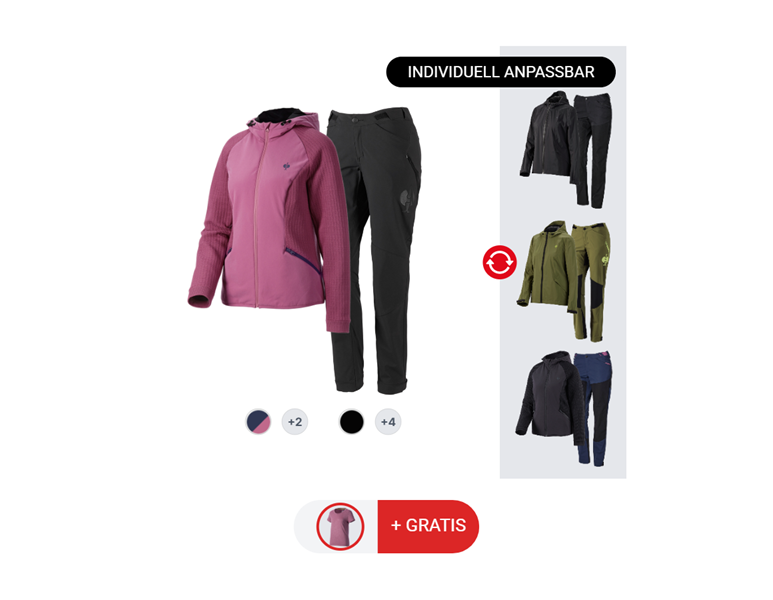 DAMEN-SET: Hose + Jacke + Shirt e.s. trail