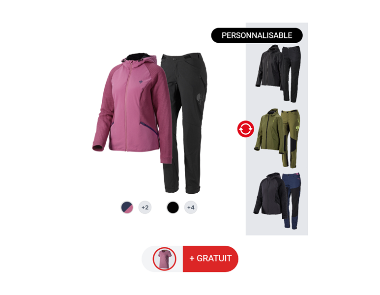 KIT POUR FEMMES: Pantalon+Veste+T-Shirt e.s.trail