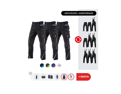 HERENSET: 3x broeken e.s.motion 2020 + 2x extra's