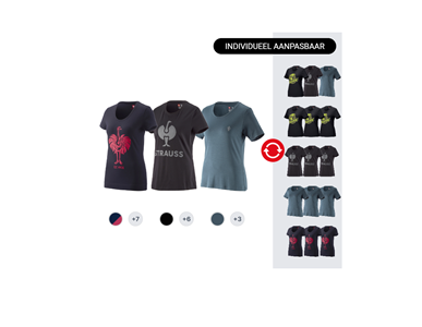 DAMESSET: 3x e.s. T-shirt