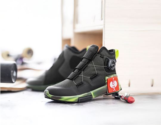 Vue 2, Chaussures Allround­ e.s. Toowoomba, enfants, noir/jaune fluo