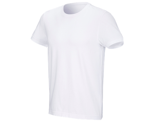 Hoofdaanzicht, e.s. T-Shirt cotton stretch, wit