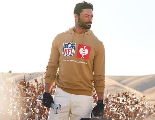 Vue 2, NFL Hoodie cotton, brun amande