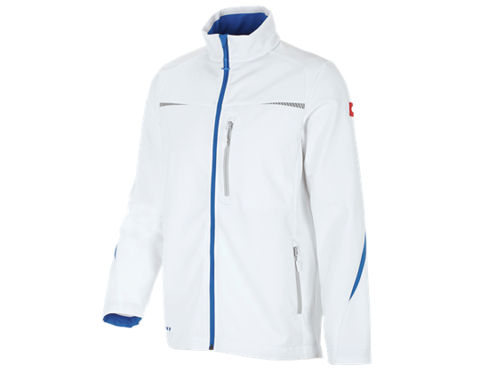 Hauptansicht, Softshell­jacke e.s.​motion 2020, weiß/enzianblau