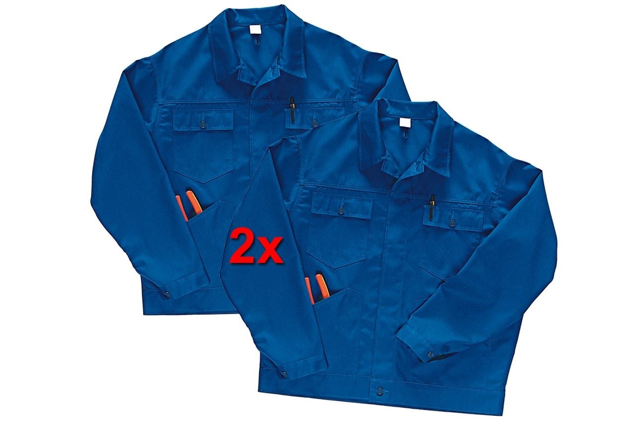 Vestes de travail: Veste professionnelle Economy, lot de 2 + bleu royal