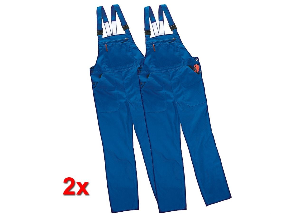 Hosen: Latzhose Economy, 2er Pack + kornblau