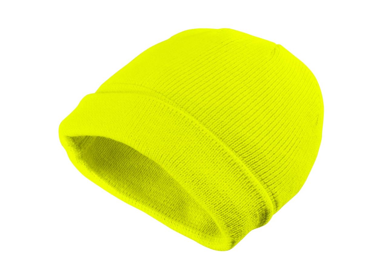 Accessoires: Gebreide wintermuts Neon + geel