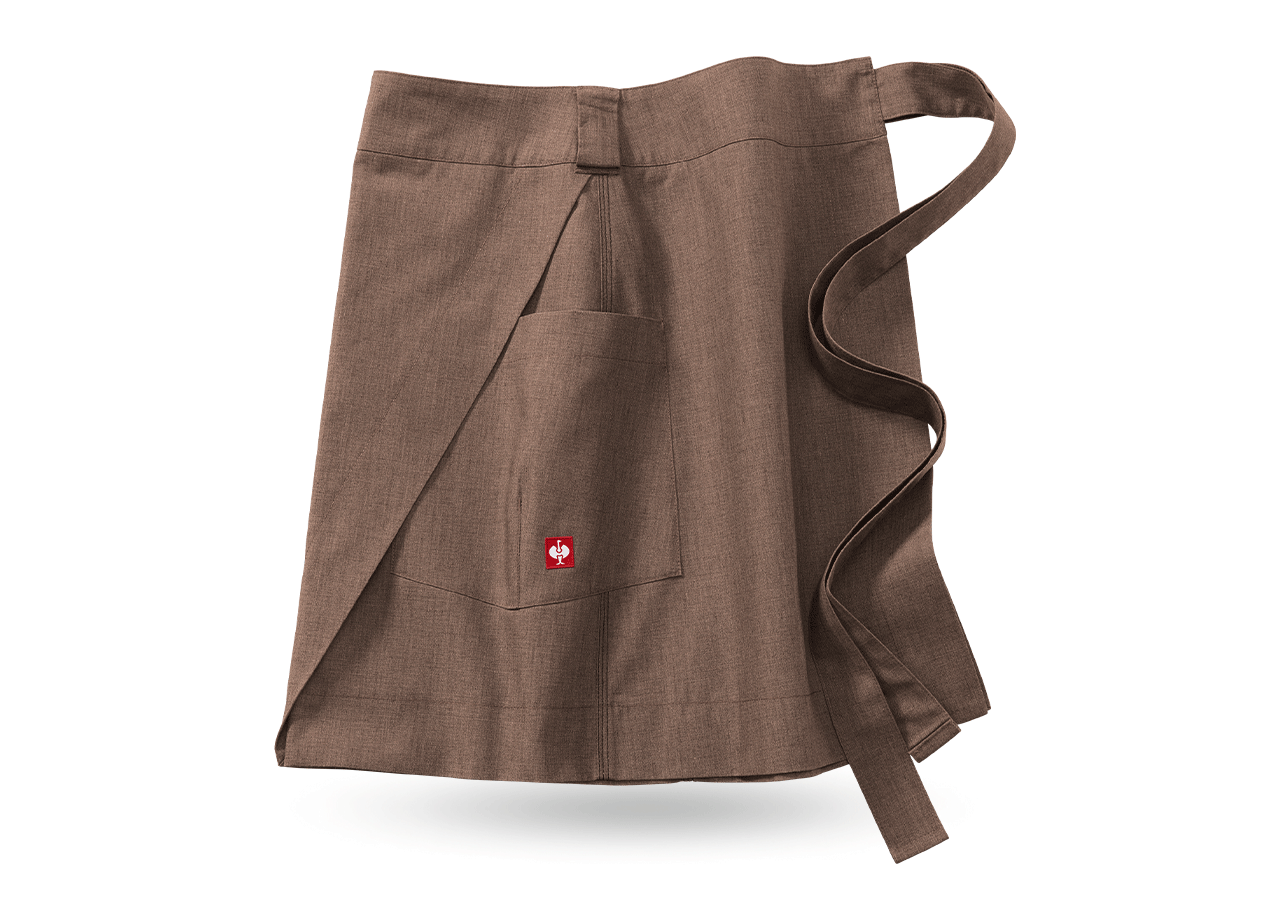Schorten: Voorbindschorten e.s.fusion, dames + kastanje melange