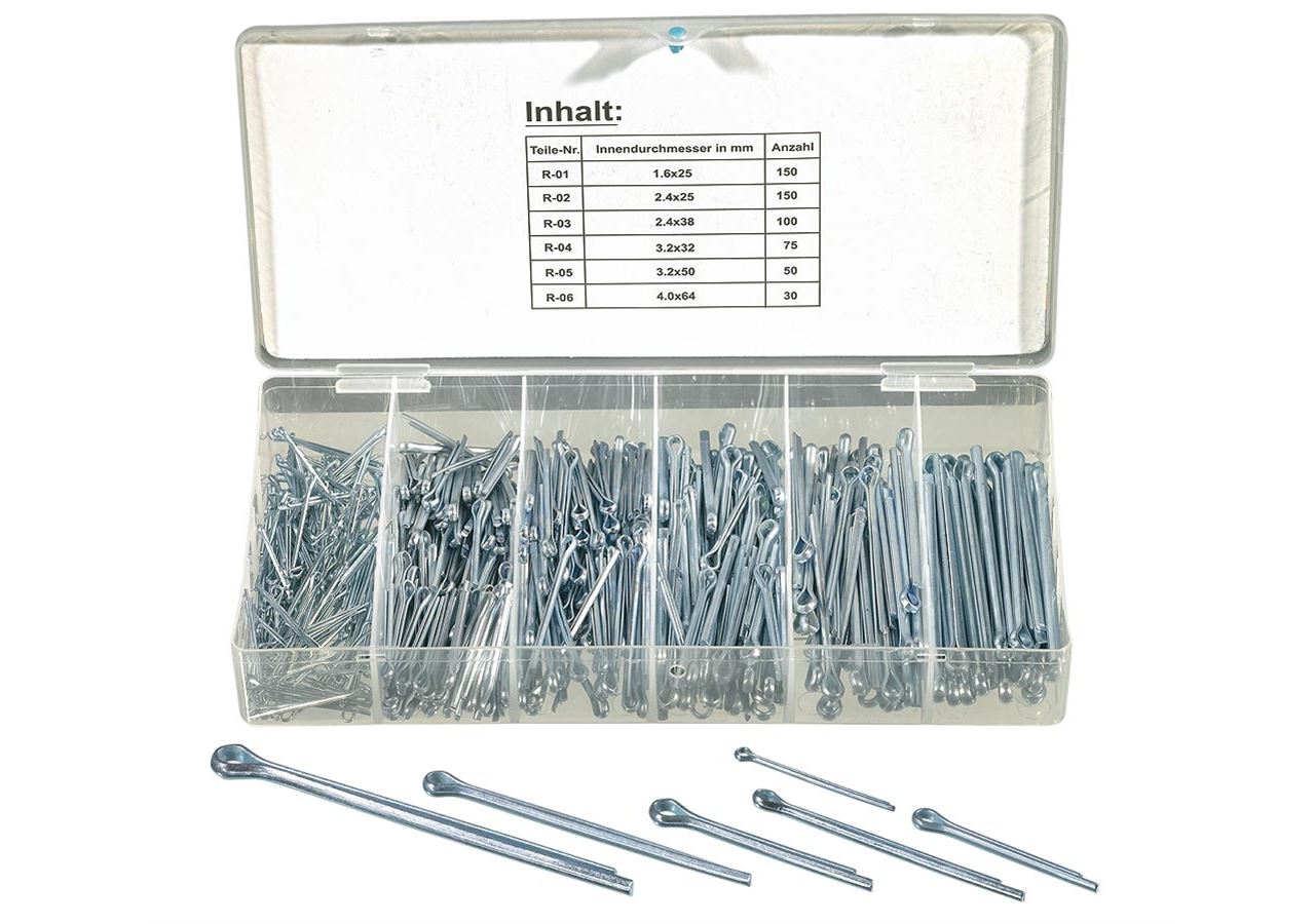 Assortiment kleine onderdelen: Assortiment splitpennen