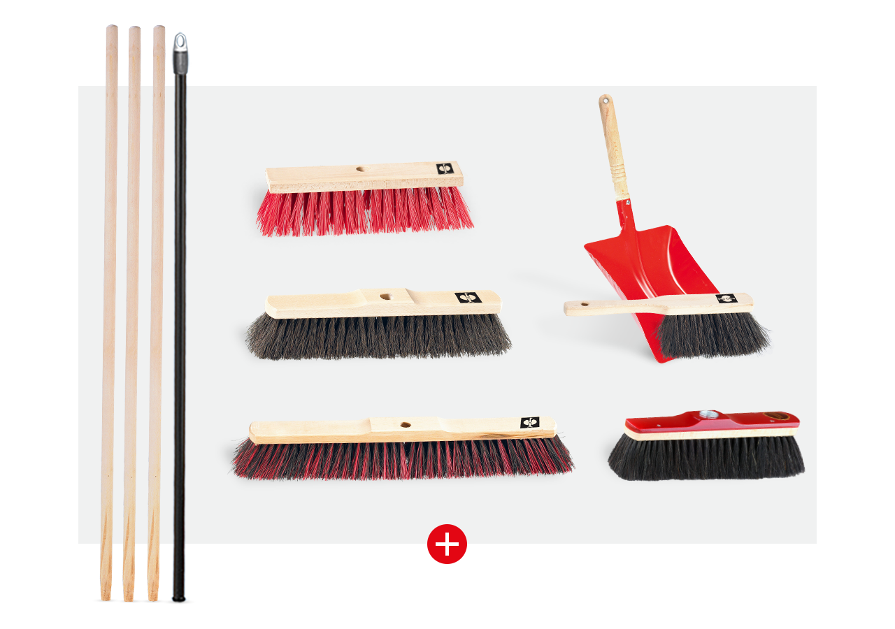 Besen | Bürsten | Schrubber: Besen-Set Rudi, 6-teilig