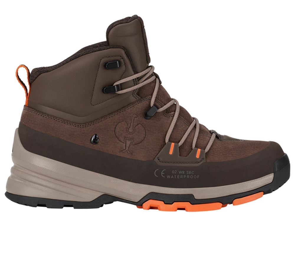 O2: O2 Berufsschuhe e.s. Ruma mid + kastanie/radiantorange