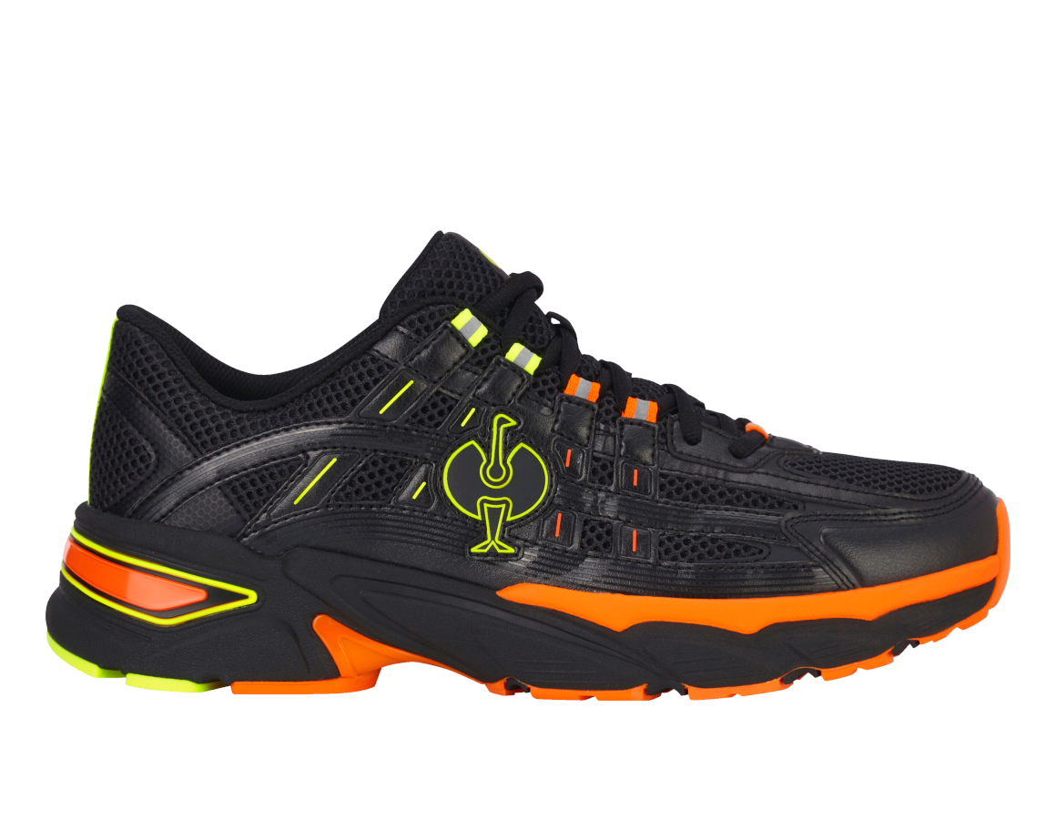 O1: O1 Chaussures de travail e.s. Lewistown low + noir/orange fluo/jaune fluo