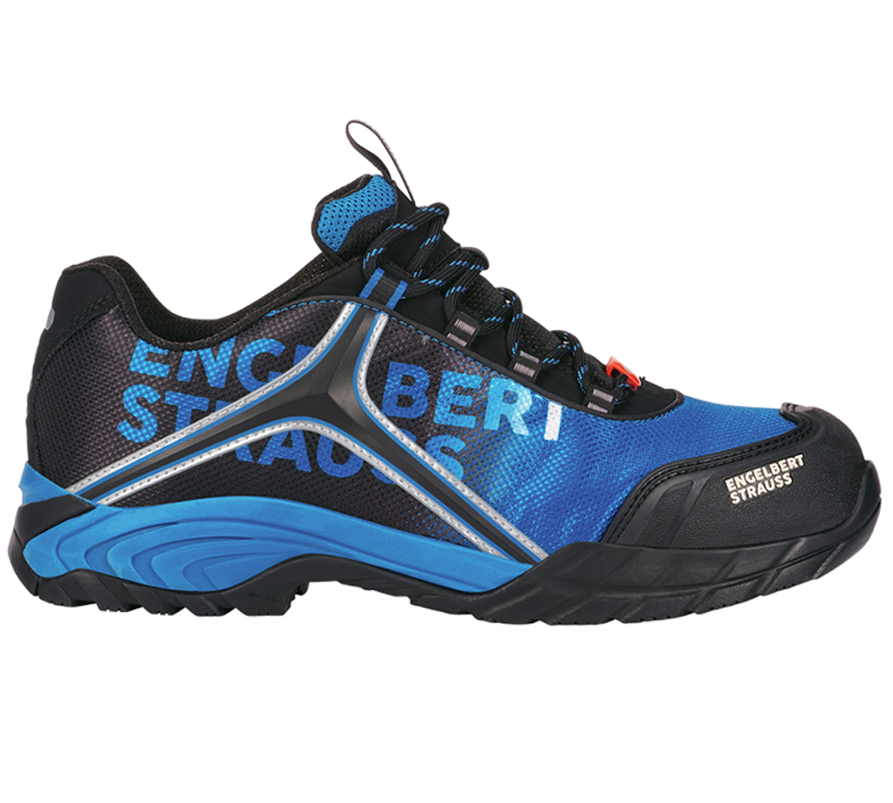 S1: e.s. S1 Halfhoge Veiligheidsschoenen Merak + grafiet/gentiaanblauw