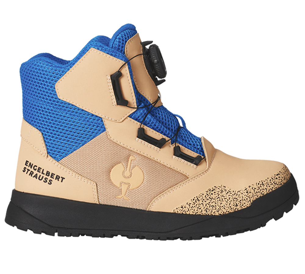 S1: S1 Veiligheidsschoenen e.s. Nakuru mid + neutraal beige/gentiaanblauw