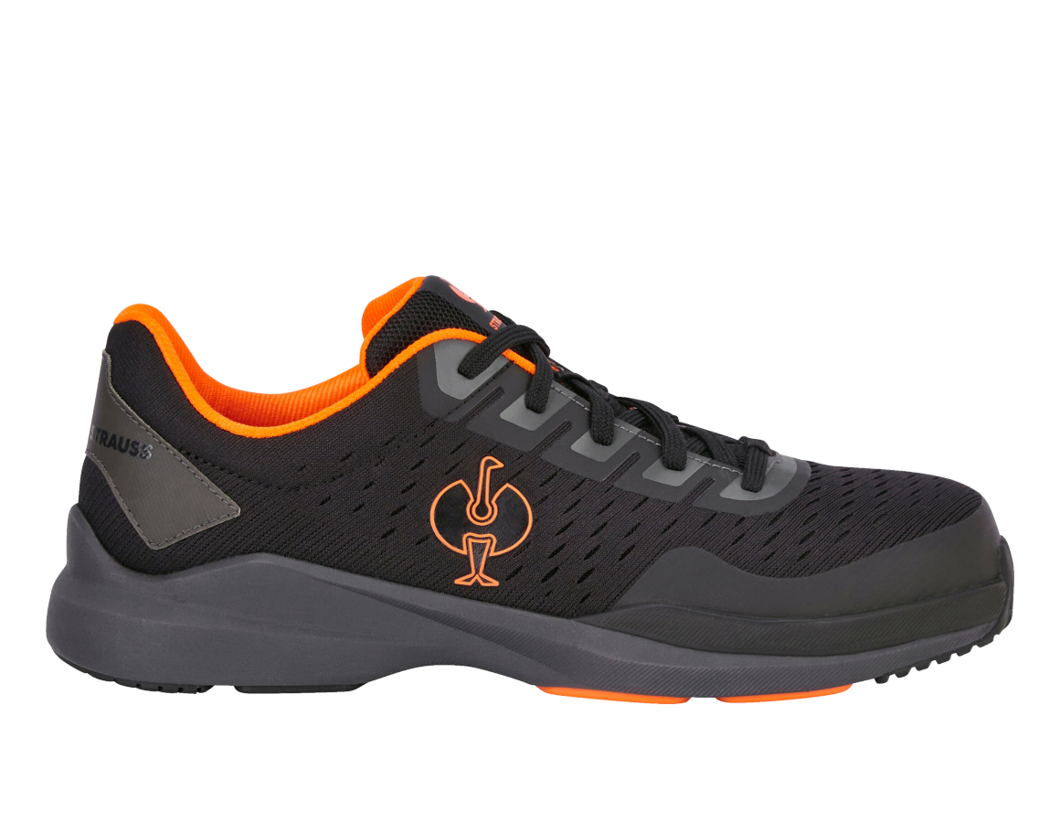 Sicherheitsschuhe: S1 Sicherheitshalbschuhe e.s. Padua low + schwarz/warnorange