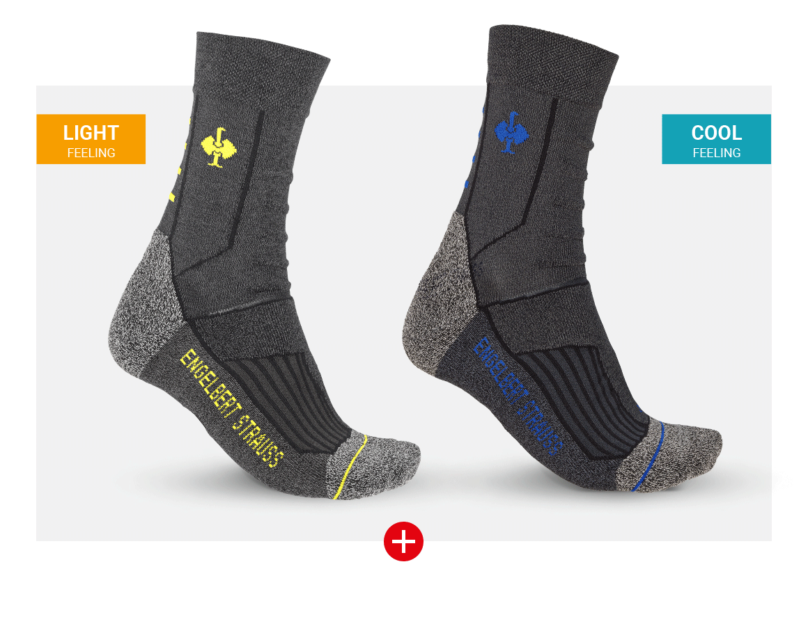 Sokken | Kousen: Sokken test-set e.s. Allround + donkergrijs melange