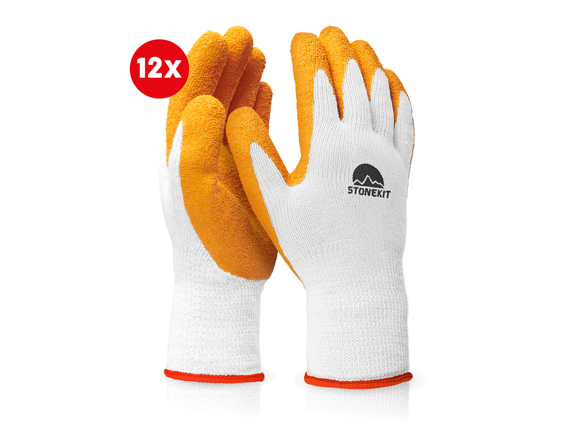 Gecoate: Gebreide latex handschoenen Eco Grip II, per 12